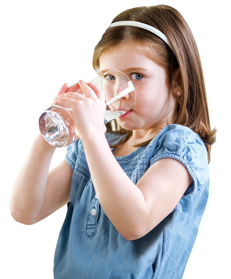 girl drinking water